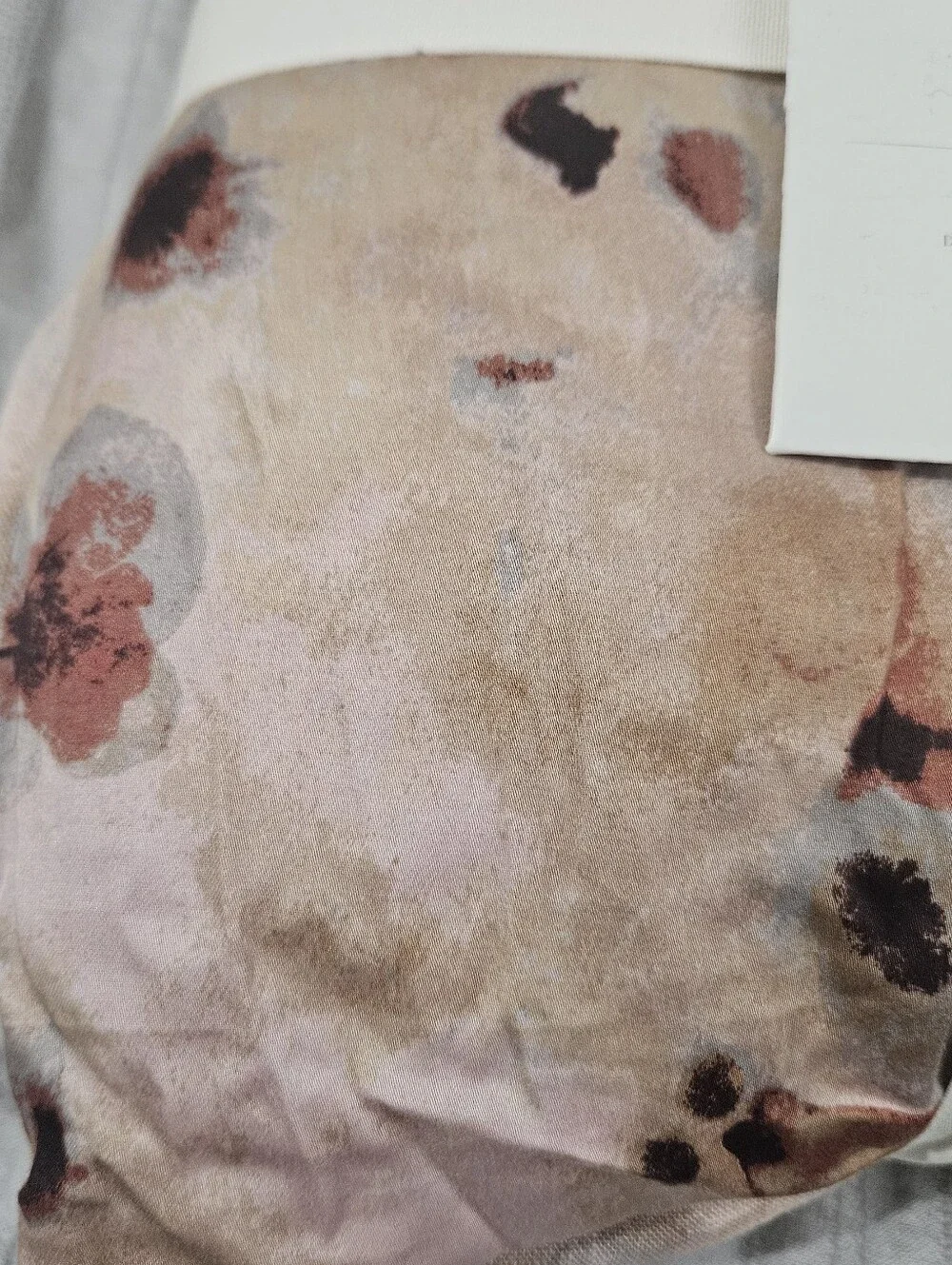 King Heavyweight Linen Blend Duvet Cover and Sham Set Pressed Floral Print - Cas